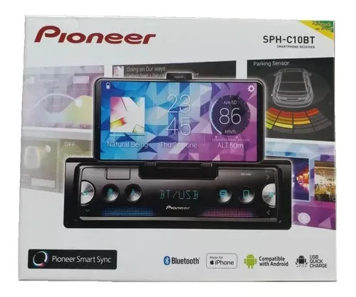 RADIO PIONEER CON SUJETADOR DE TELEFONO Y BLUETOOTH / SPH-C10BT