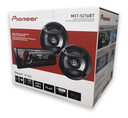 COMBO PIONEER 2 BOCINAS 200 WATTS TS-F1634R + 1 RADIO MVH-S215BT