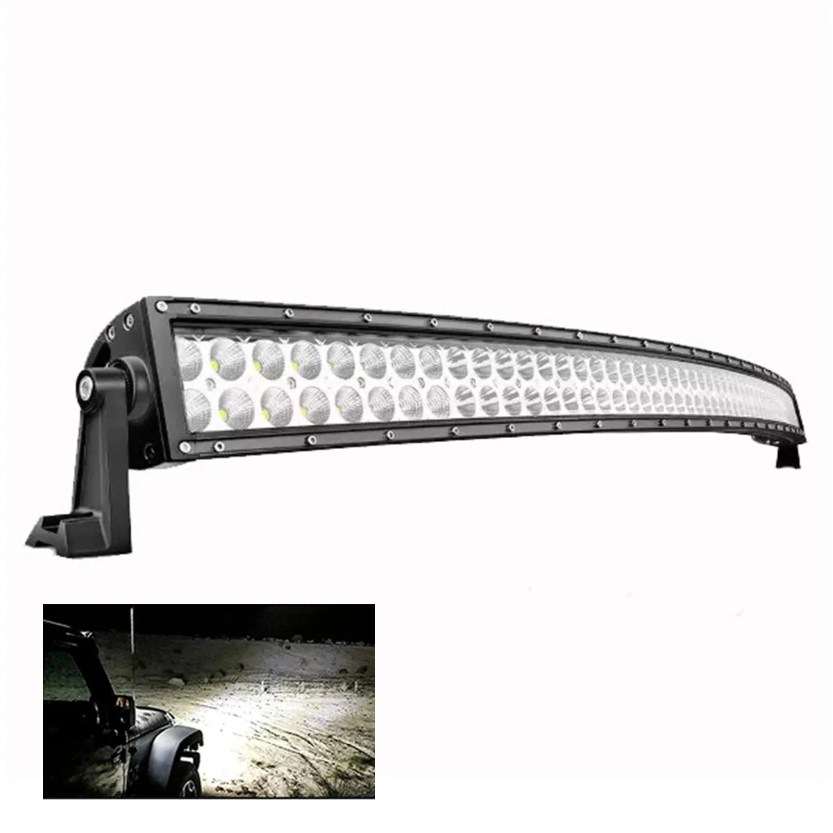 Barra Led Curva 42 Pulgadas Blanca 370 WATTS de 80 Luces blancas