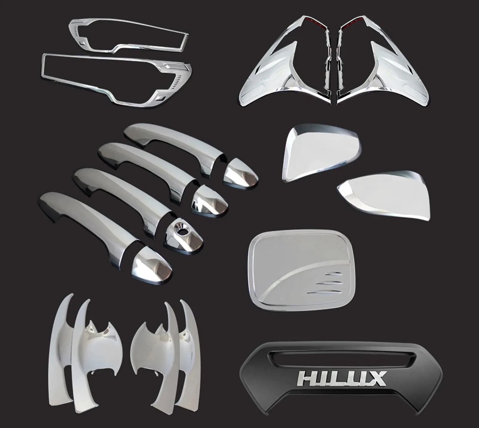 KIT DE CROMOS DE HILUX 2.8 REVO ROCCO 2020 al 2021