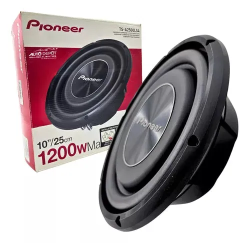 SUBWOOFER PLANO PIONEER 1200 WATTS 10 PULGADAS / TS-A2500LS4