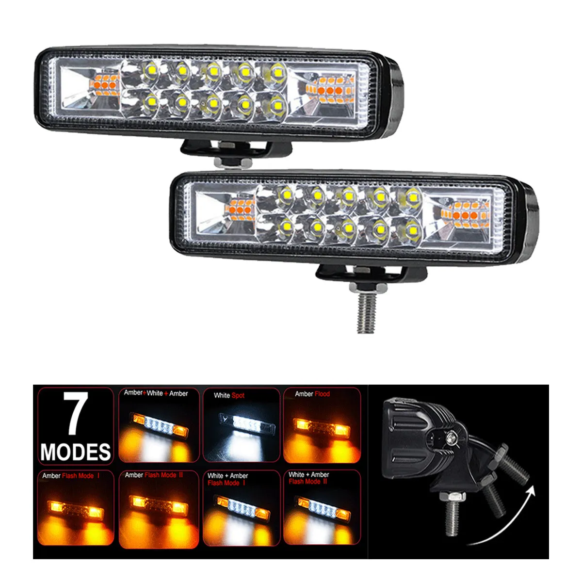 NEBLINERA LED 48W TIPO POLICIA NARANJA